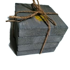 Modern Gray Pineapple Farmhouse Coasters